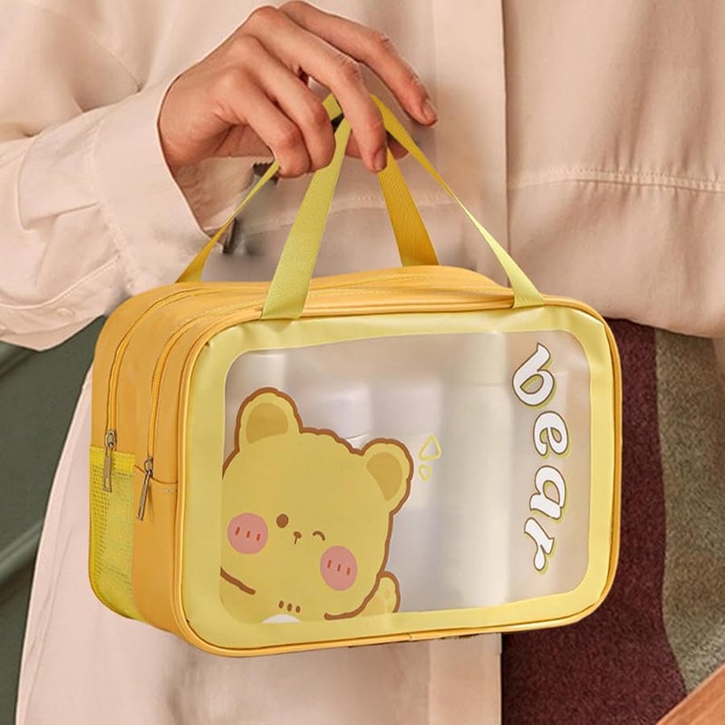 Travel Toiletry Bag Multiple Compartments Organizer Portable Shampoo Skincare Storage Color B - Image 4